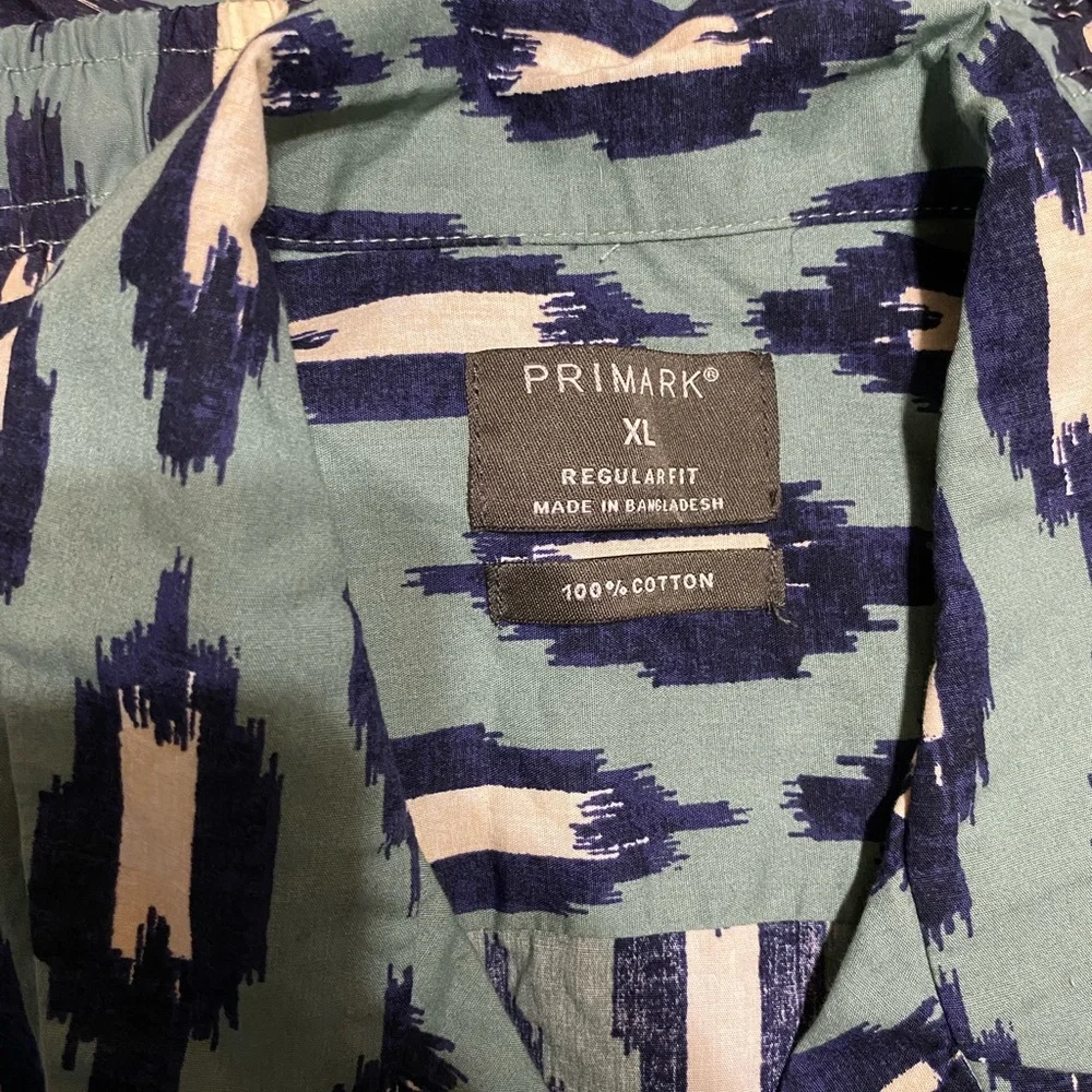 Primark Green And Black Ikat Swim Shirt And Trunks Size XL NEW With Tags